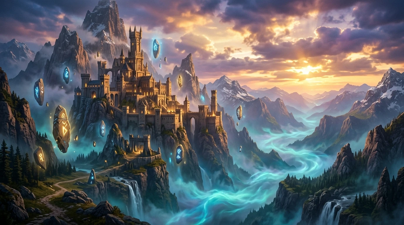 Mythic High Fantasy Citadel Background